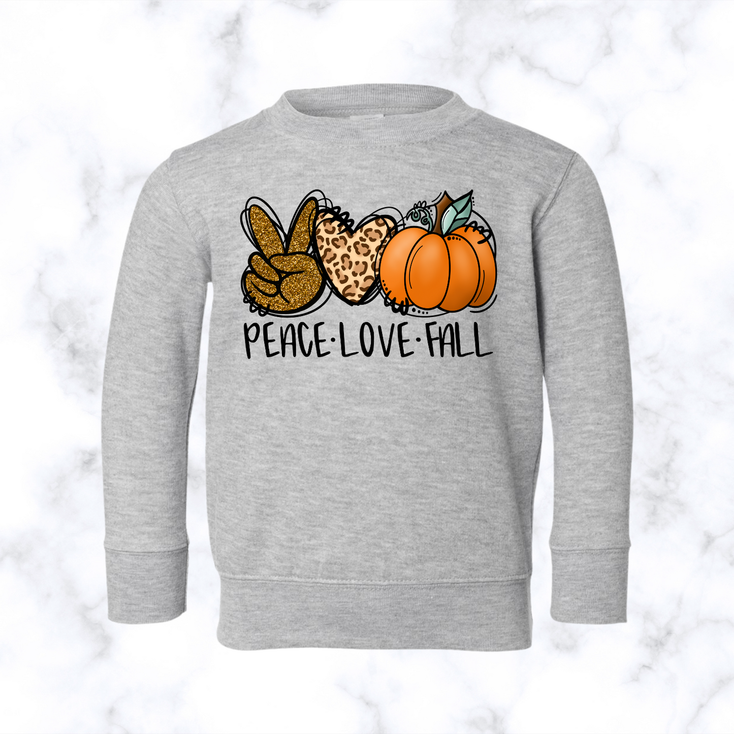 Peace Love Fall Sweatshirt Youth