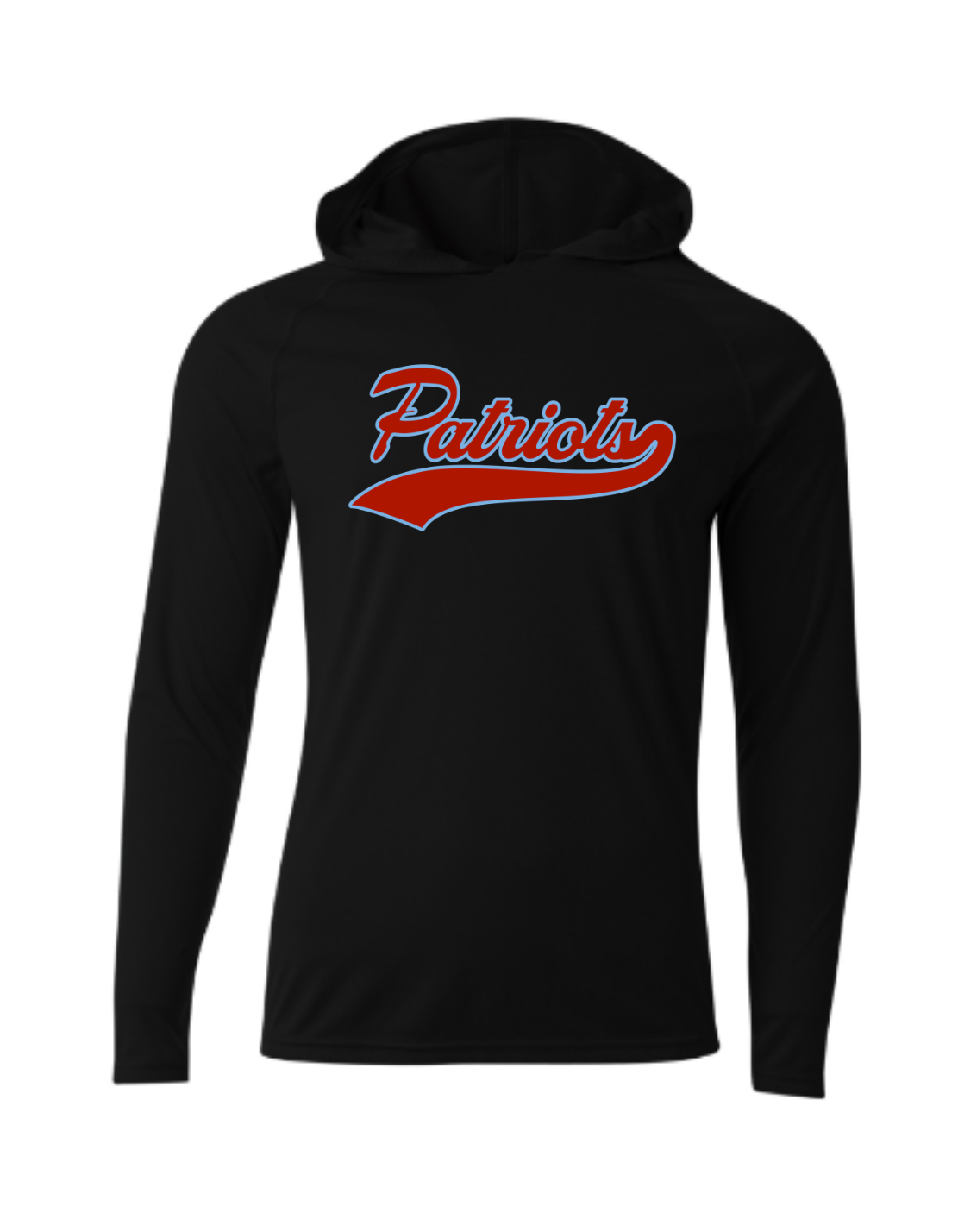 Patriots Script Driwick Long Sleeve Hooded Shirt