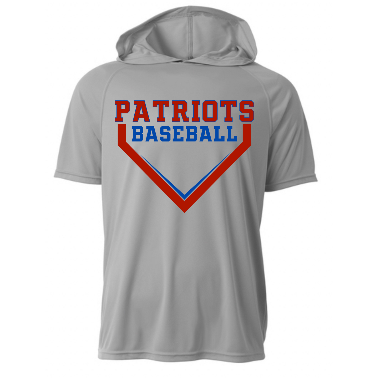 Patriots Home Plate Dri-Wick Short Sleeve Hooded T-Shirt Youth