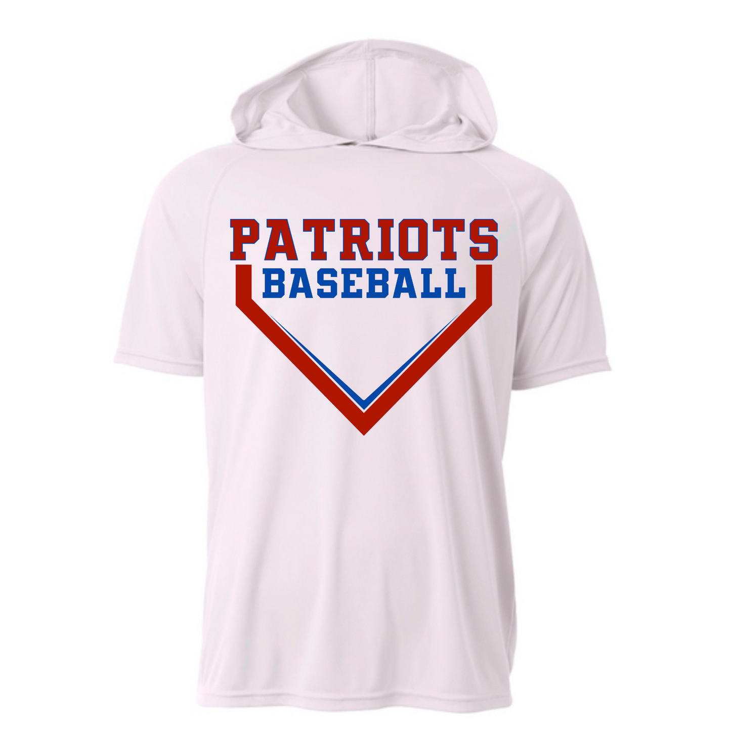 Patriots Home Plate Dri-Wick Short Sleeve Hooded T-Shirt Youth