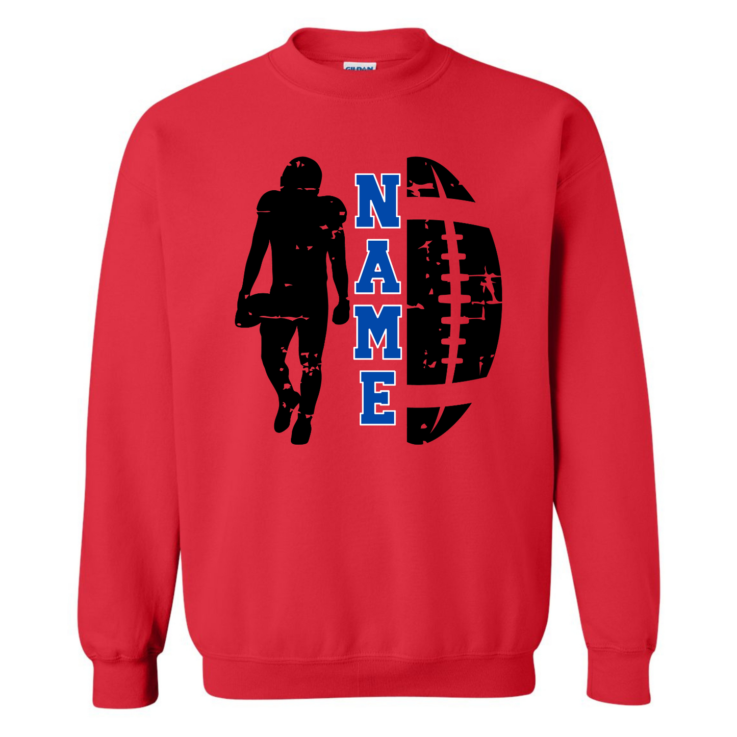 Football + Player + Name Sweatshirt