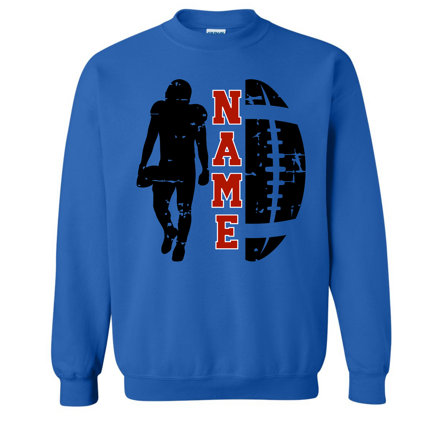 Football + Player + Name Sweatshirt