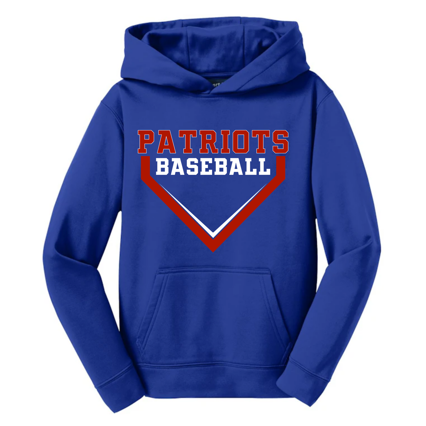 Patriots Home Plate Youth Dri-Wick Hoodie