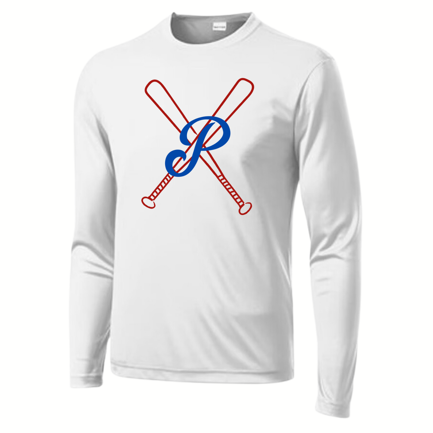 Patriots Baseball Bats Youth Long Sleeve Dri-Wick Tee