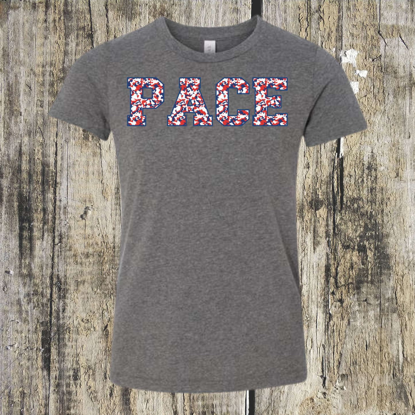 Pace Red + White + Blue Camo Tee