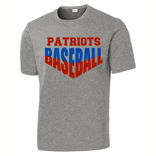 Patriots Baseball Adult Short Sleeve Dri-Wick Tee