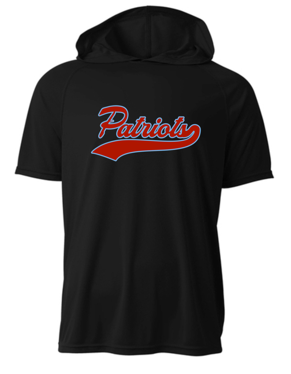 Patriots Script Driwick Short Sleeve Hooded Shirt