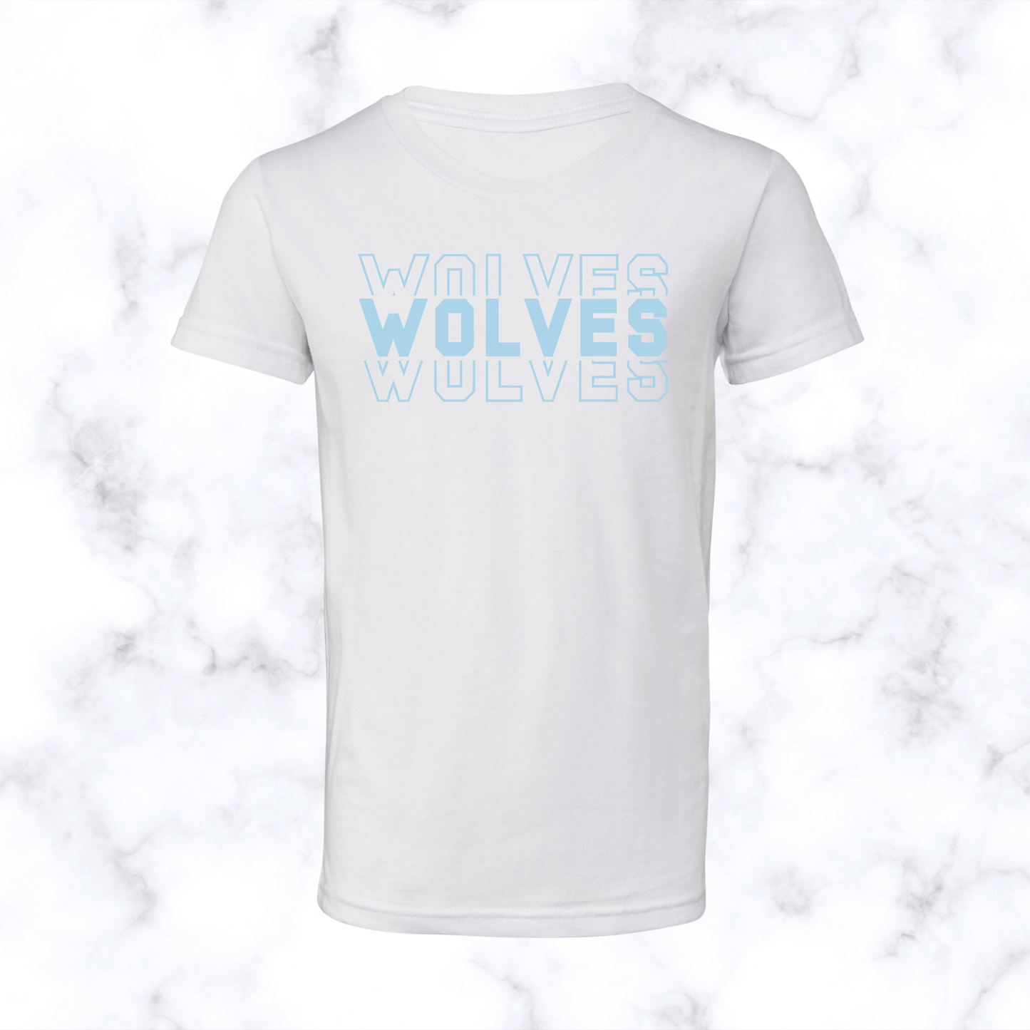 Wolves Stacked Tee Adult