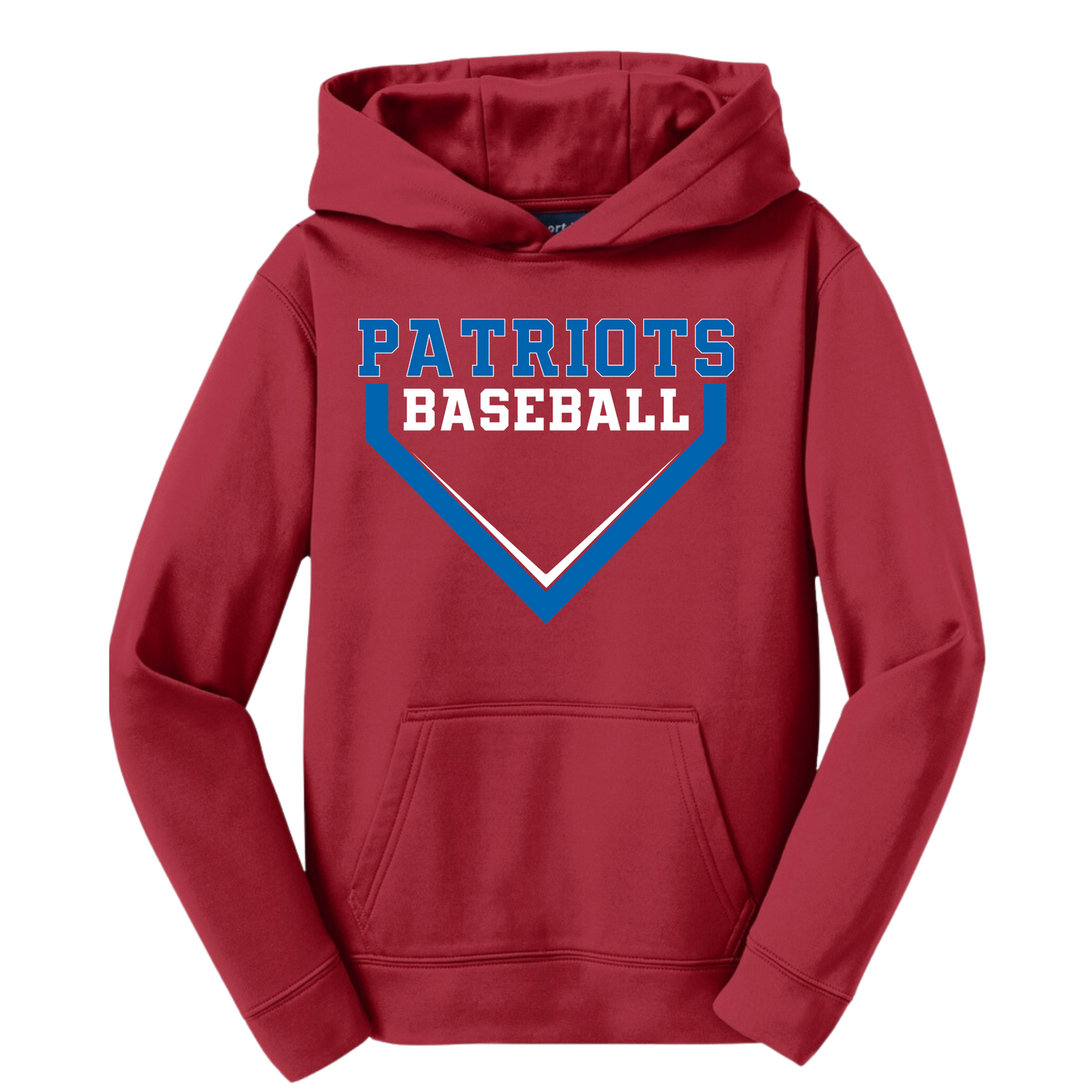 Patriots Home Plate Adult Dri-Wick Hoodie