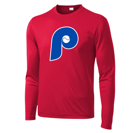 Patriots P Adult Long Sleeve Dri-Wick Tee