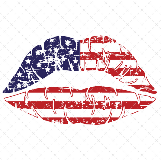 Patriotic Lips - DTF Transfer