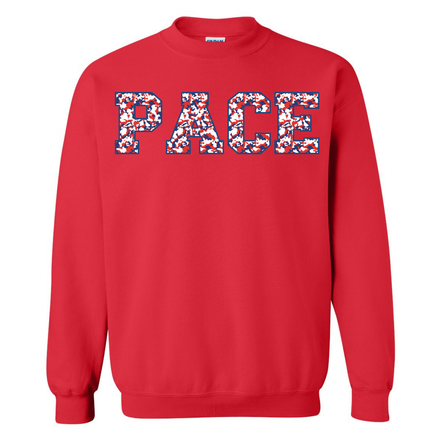 Pace Red + White + Blue Camo Sweatshirt Youth