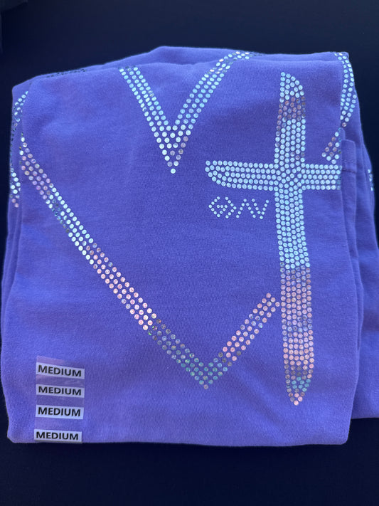 God Above All Heart Spangle Tee