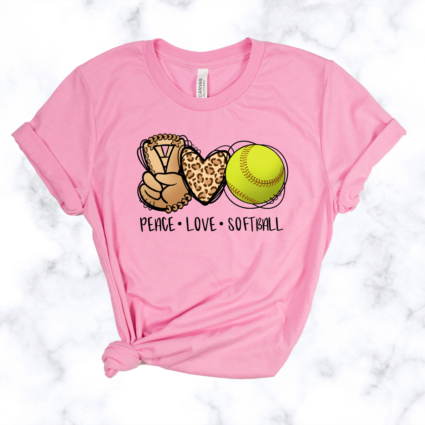 Peace Love Softball Tee Youth