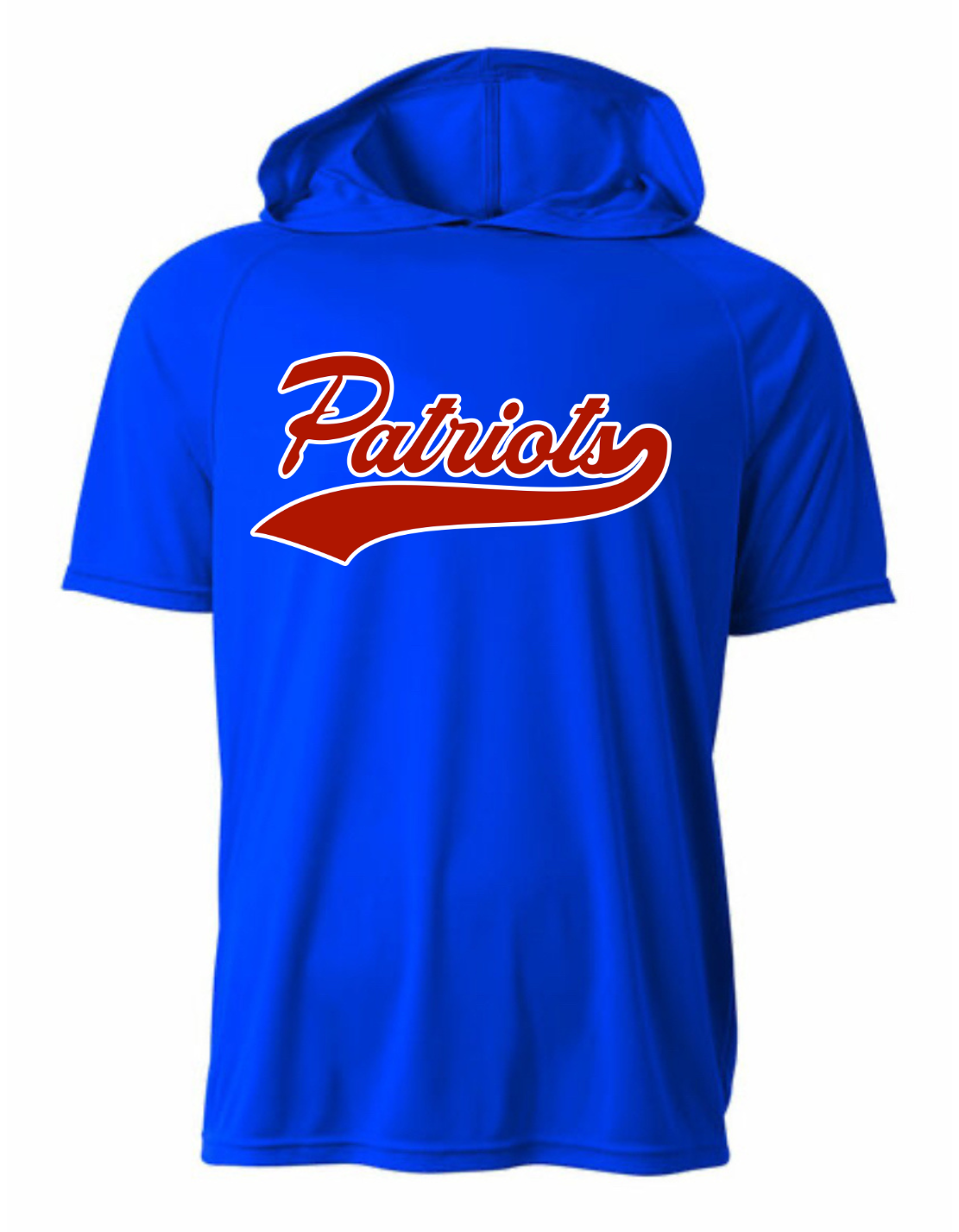 Patriots Script Driwick Short Sleeve Hooded Shirt