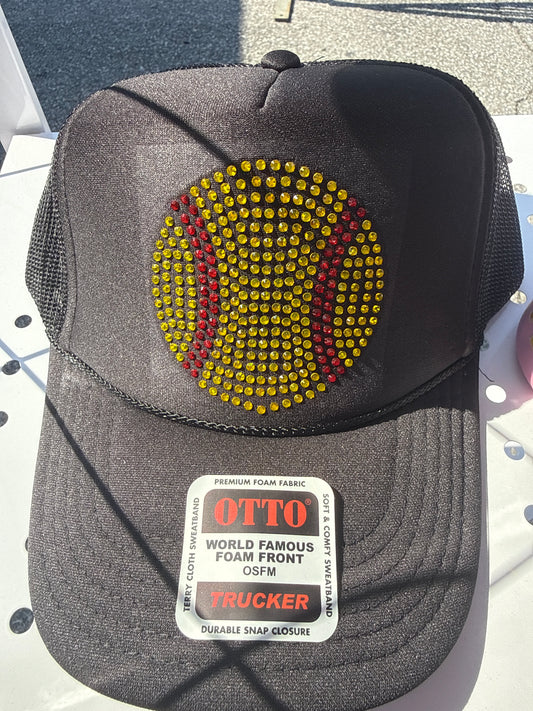 Softball Rhinestone Hat