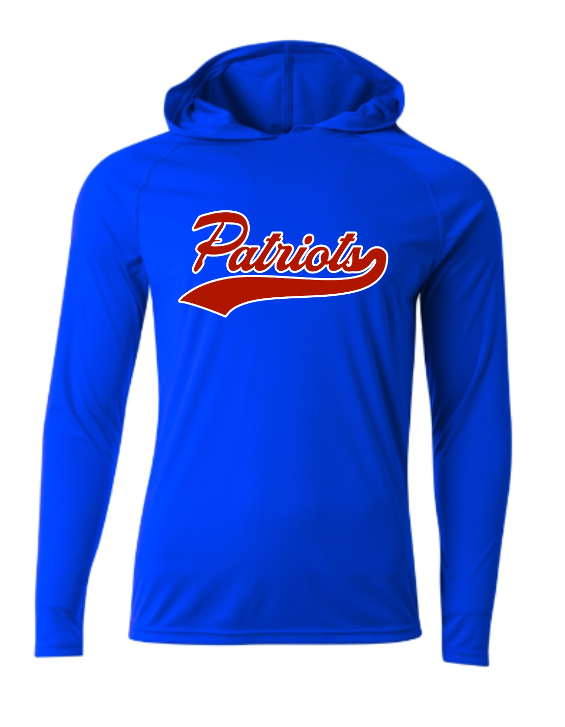 Patriots Script Driwick Long Sleeve Hooded Shirt