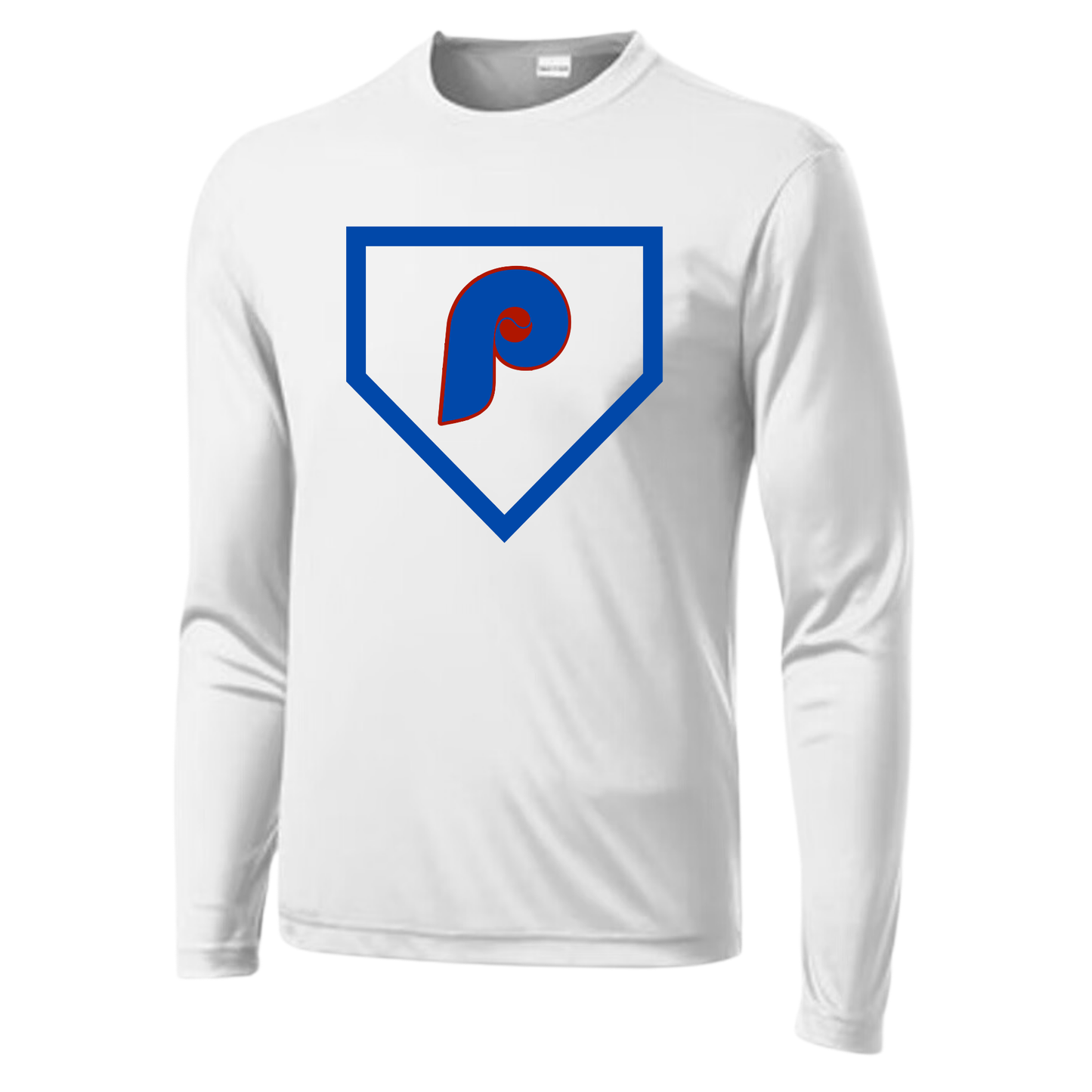 P Home Plate Adult Long Sleeve Dri-Wick Tee