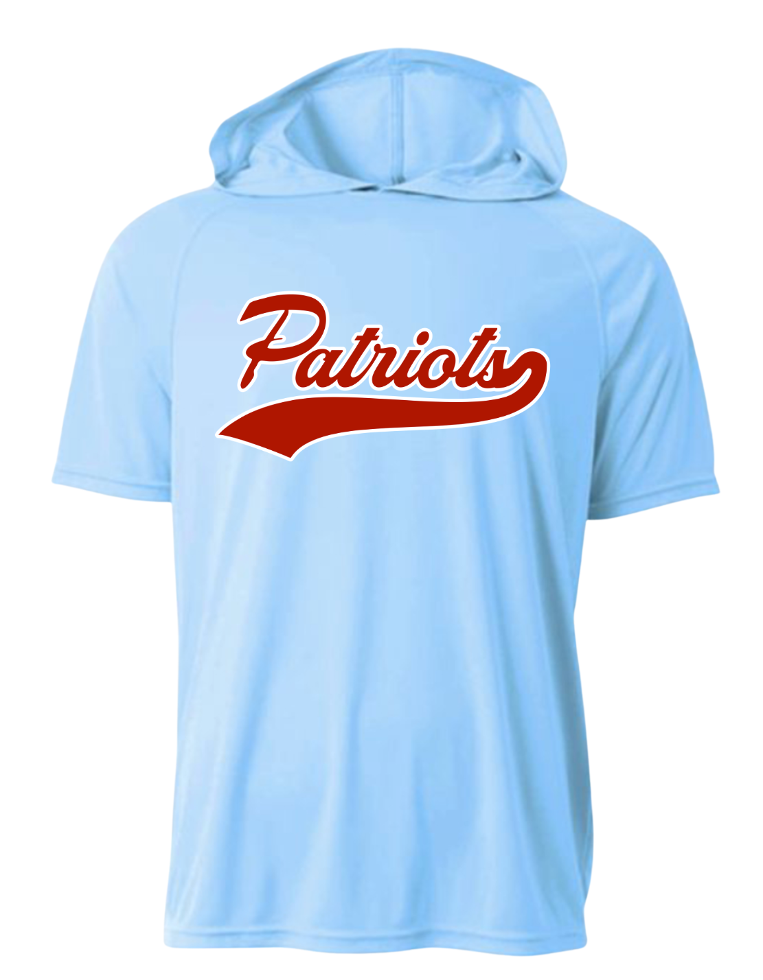 Patriots Script Driwick Short Sleeve Hooded Shirt