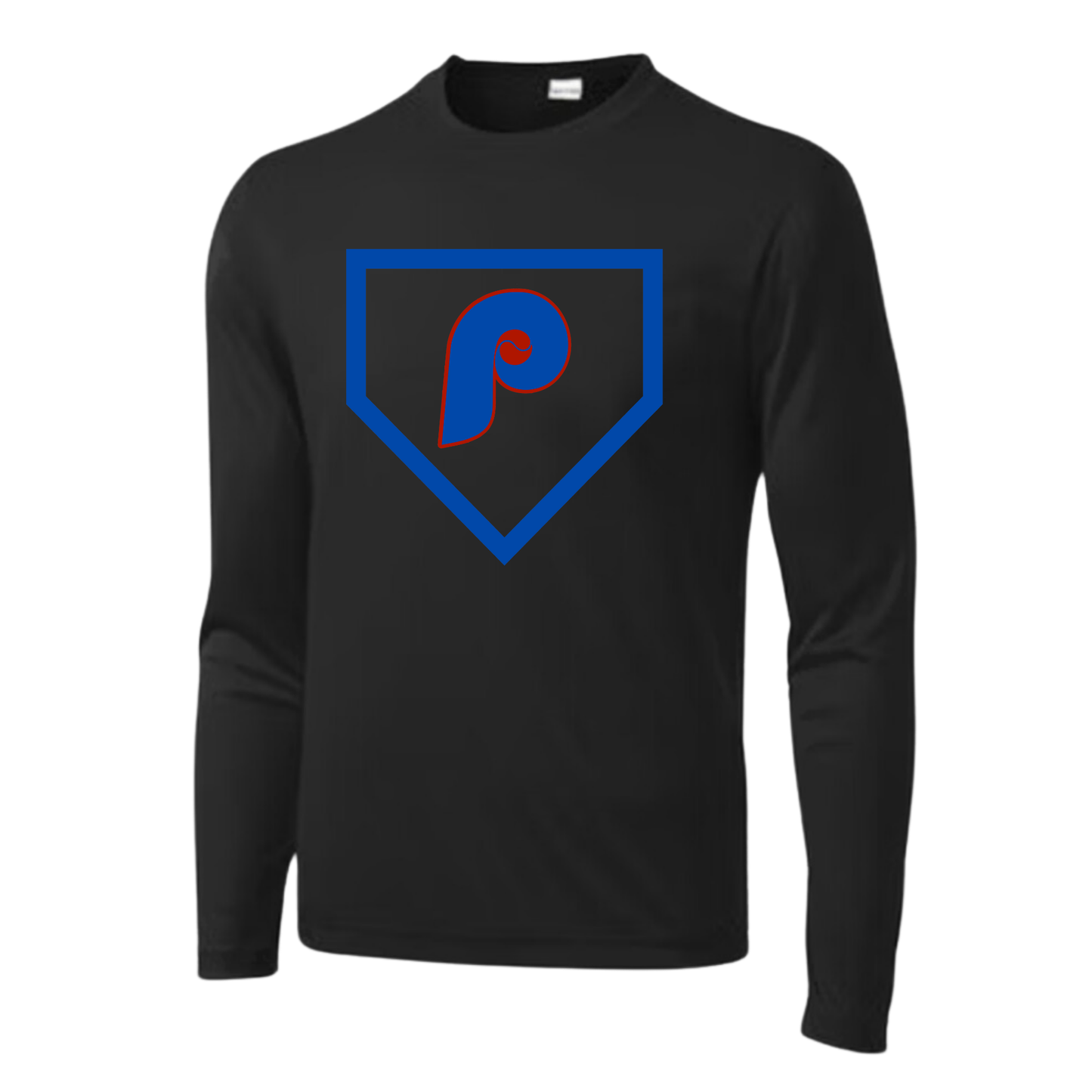 P Home Plate Adult Long Sleeve Dri-Wick Tee