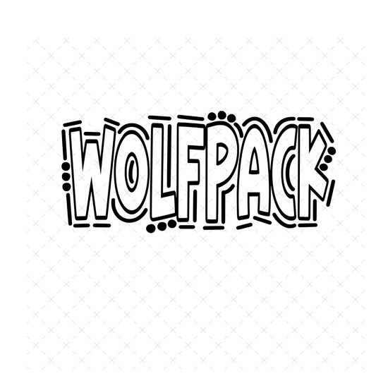 Wolfpack Doodle- DTF Transfer