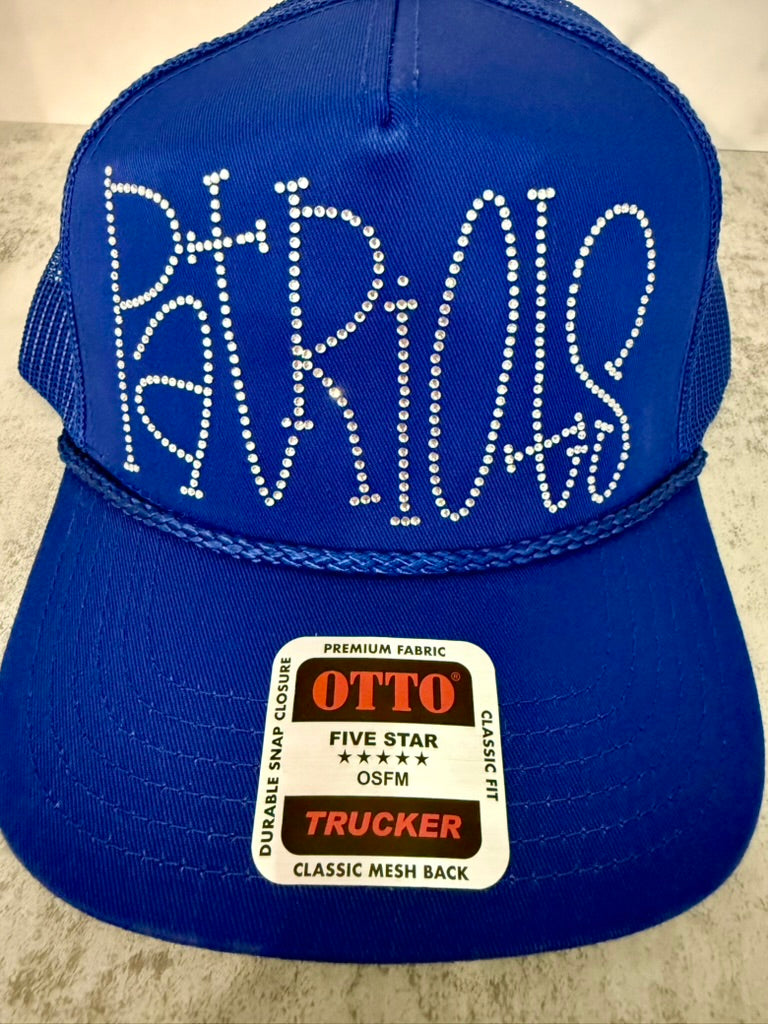 Patriots Rhinestone Trucker Hat