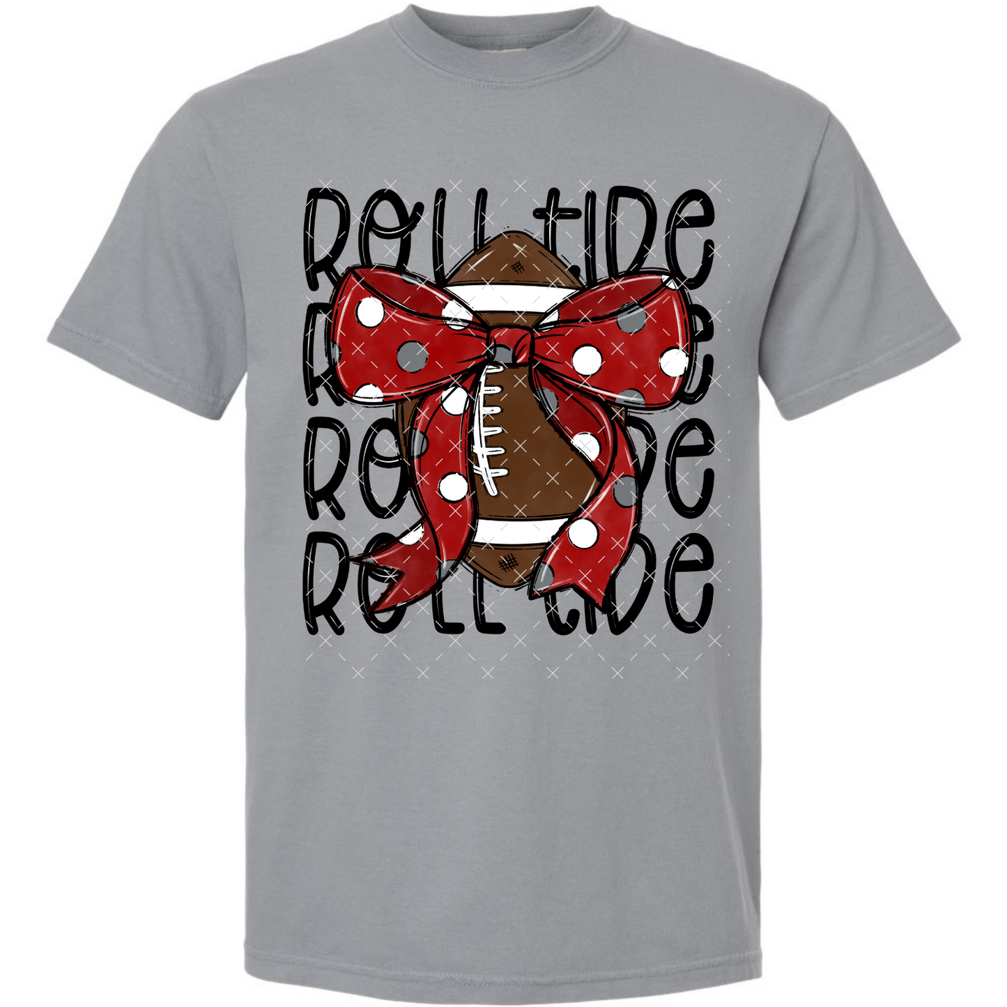 Roll Tide Stacked Football + Bow