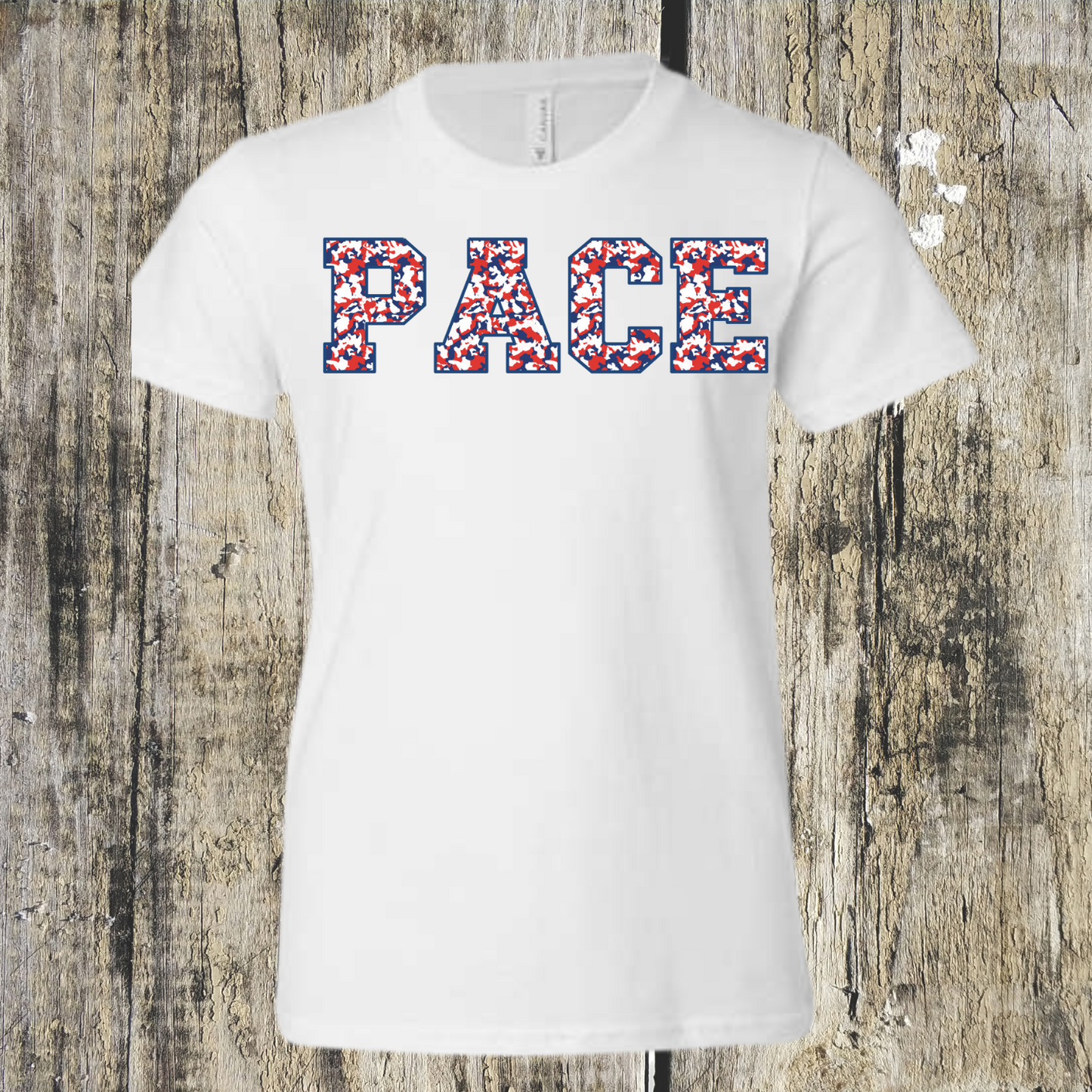 Pace Red + White + Blue Camo Tee YOUTH