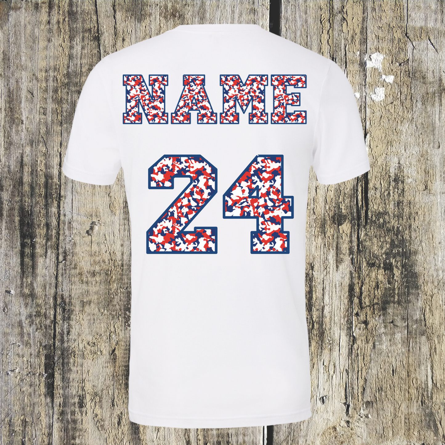 Pace Red + White + Blue Camo Tee