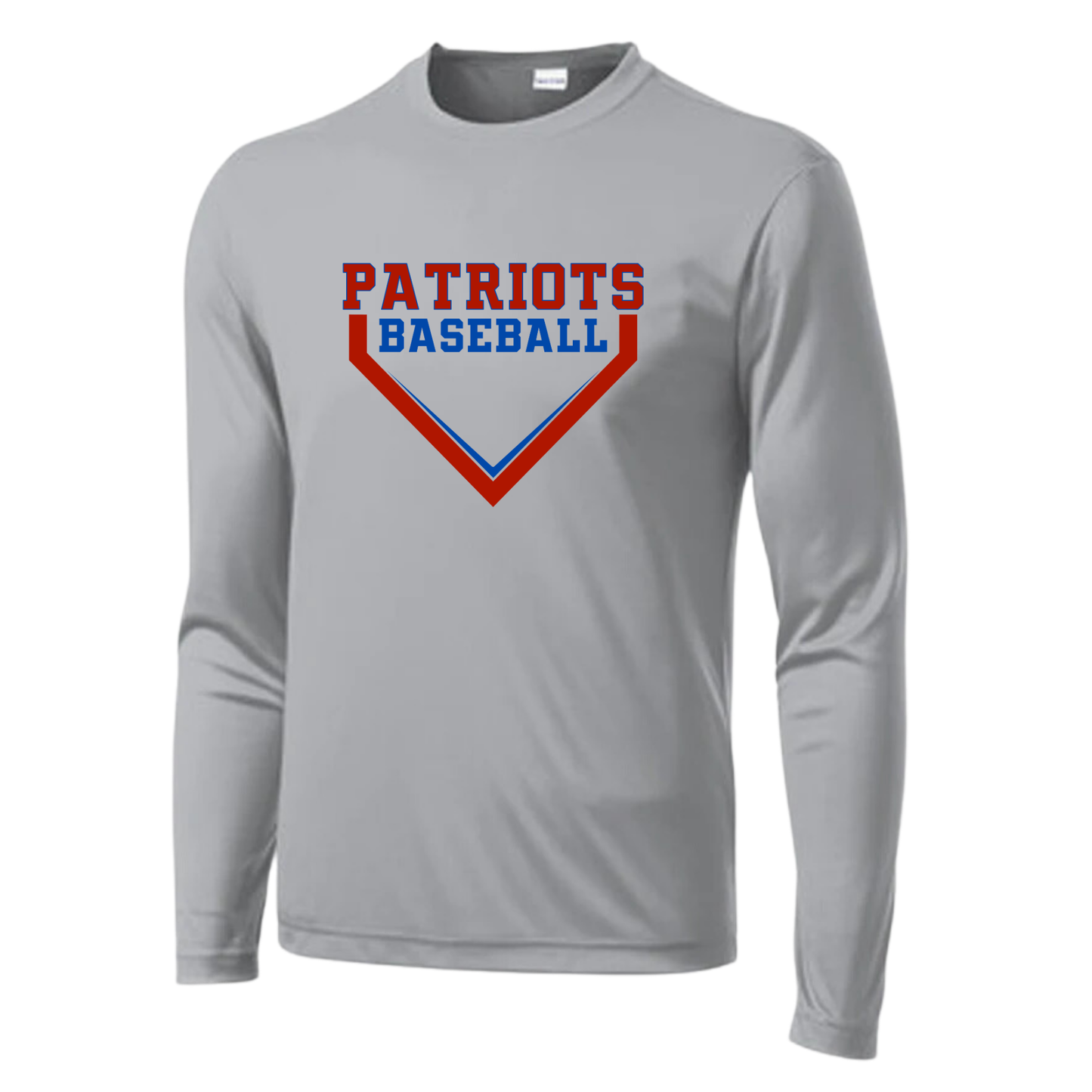 Patriots Home Plate Youth Long Sleeve Dri-Wick Tee