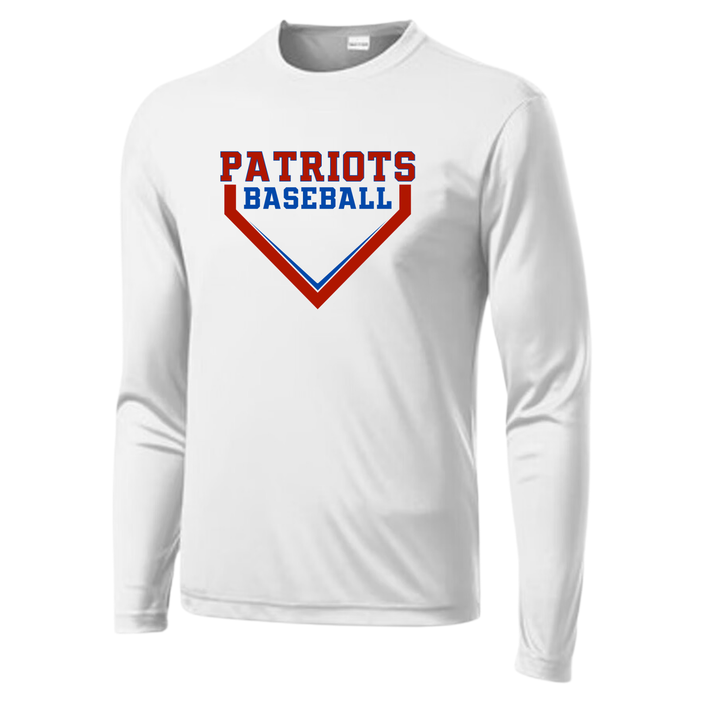 Patriots Home Plate Youth Long Sleeve Dri-Wick Tee