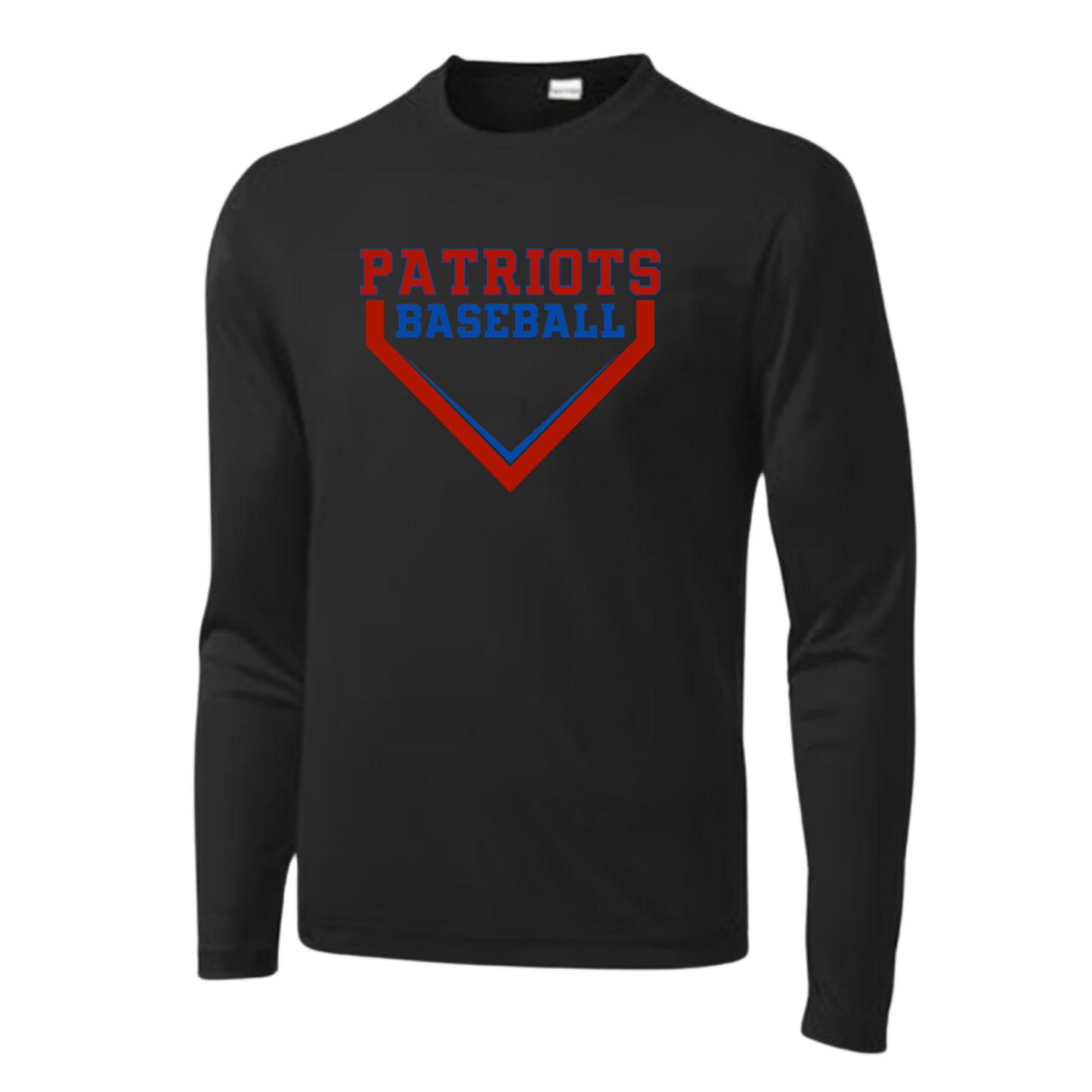 Patriots Home Plate Youth Long Sleeve Dri-Wick Tee