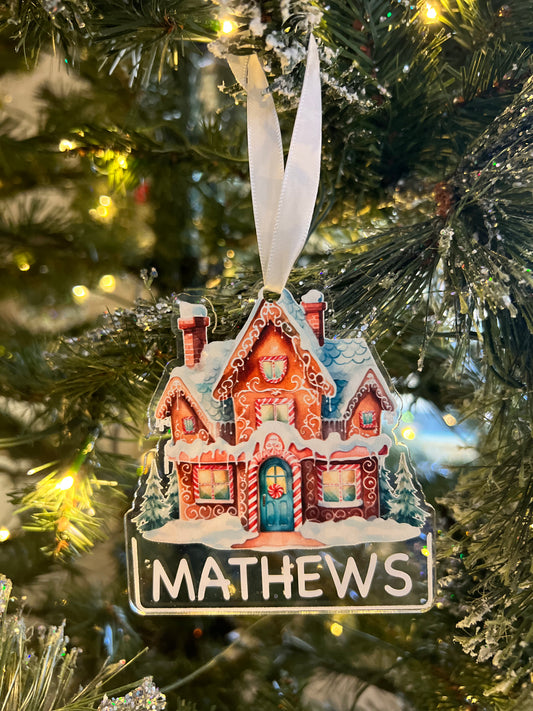 Gingerbread House Personalized Ornament