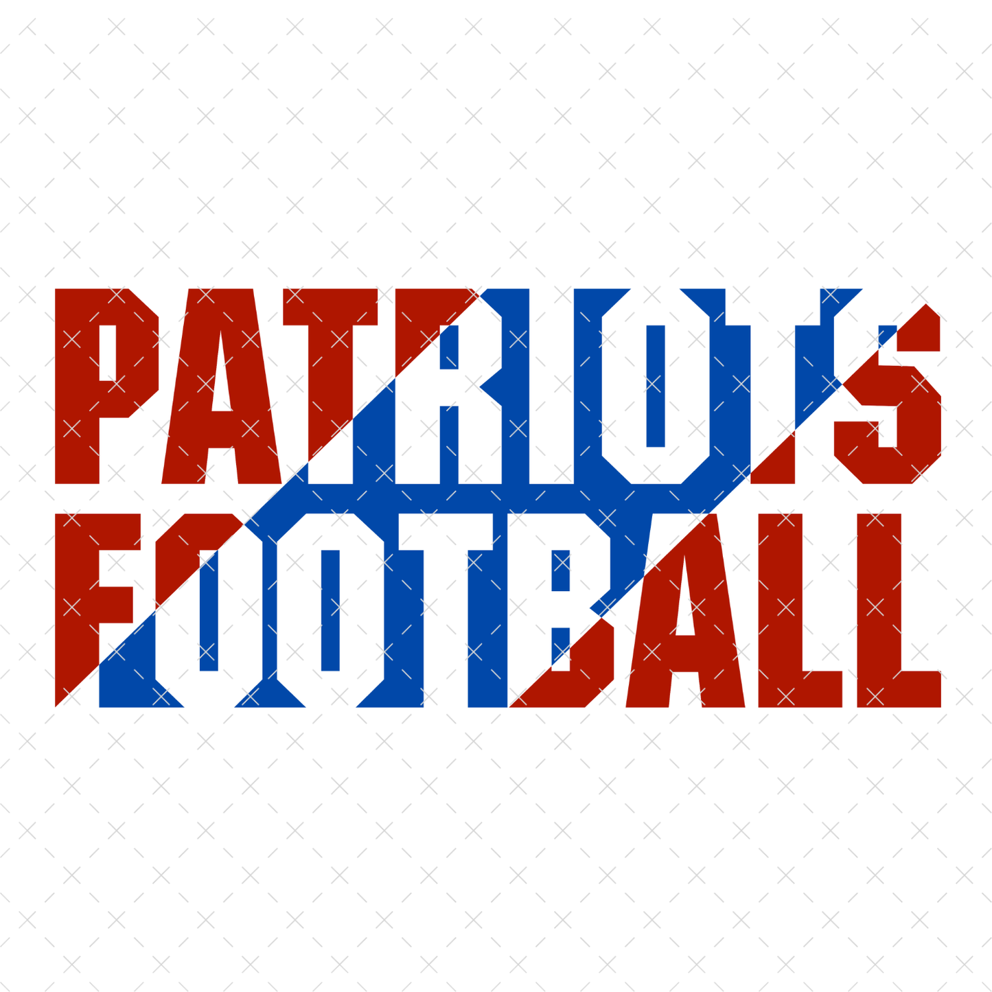 Patriots Football Slant DTF Transfer