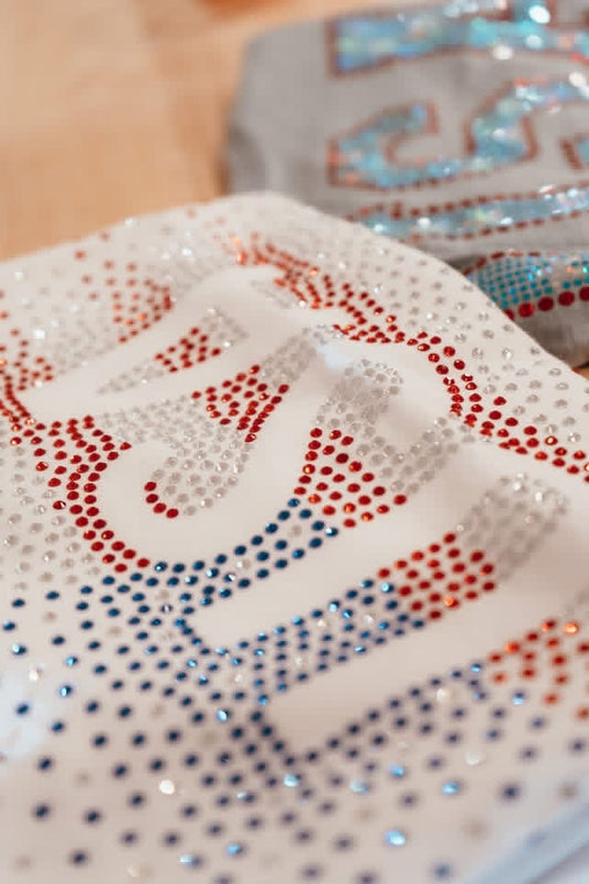 USA Scatter Rhinestone Tee