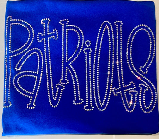 Patriots Hand Drawn Rhinestone