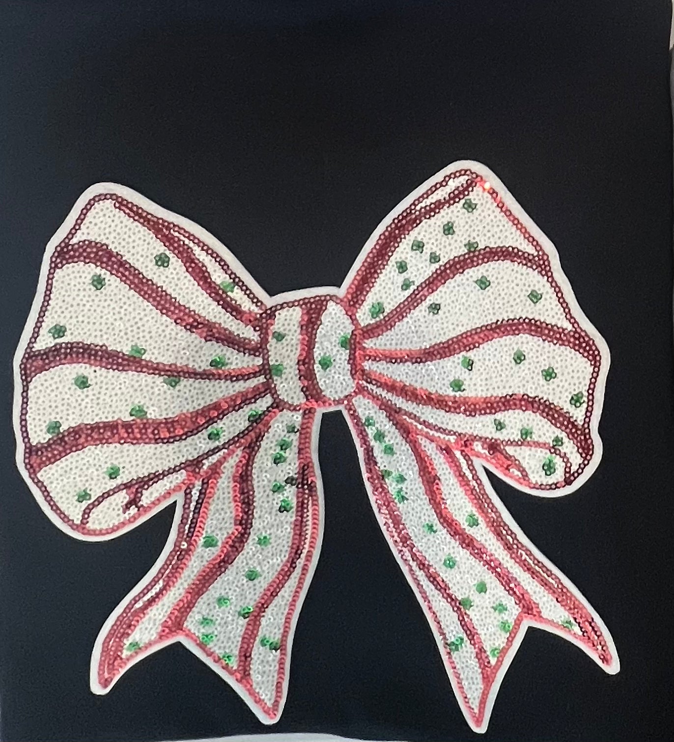 Christmas Cake Sequin Bow Patch