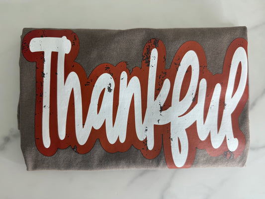 Thankful Distressed Tee Adult