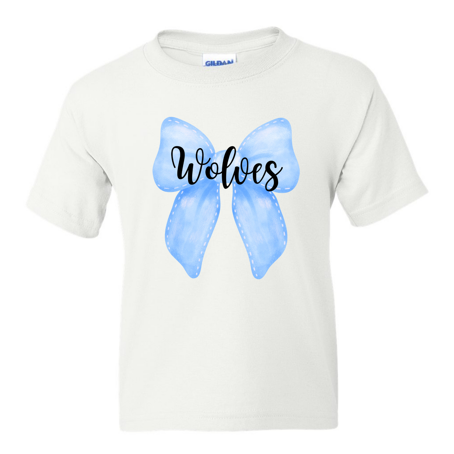 Wolves Coquette Bow Tee Youth