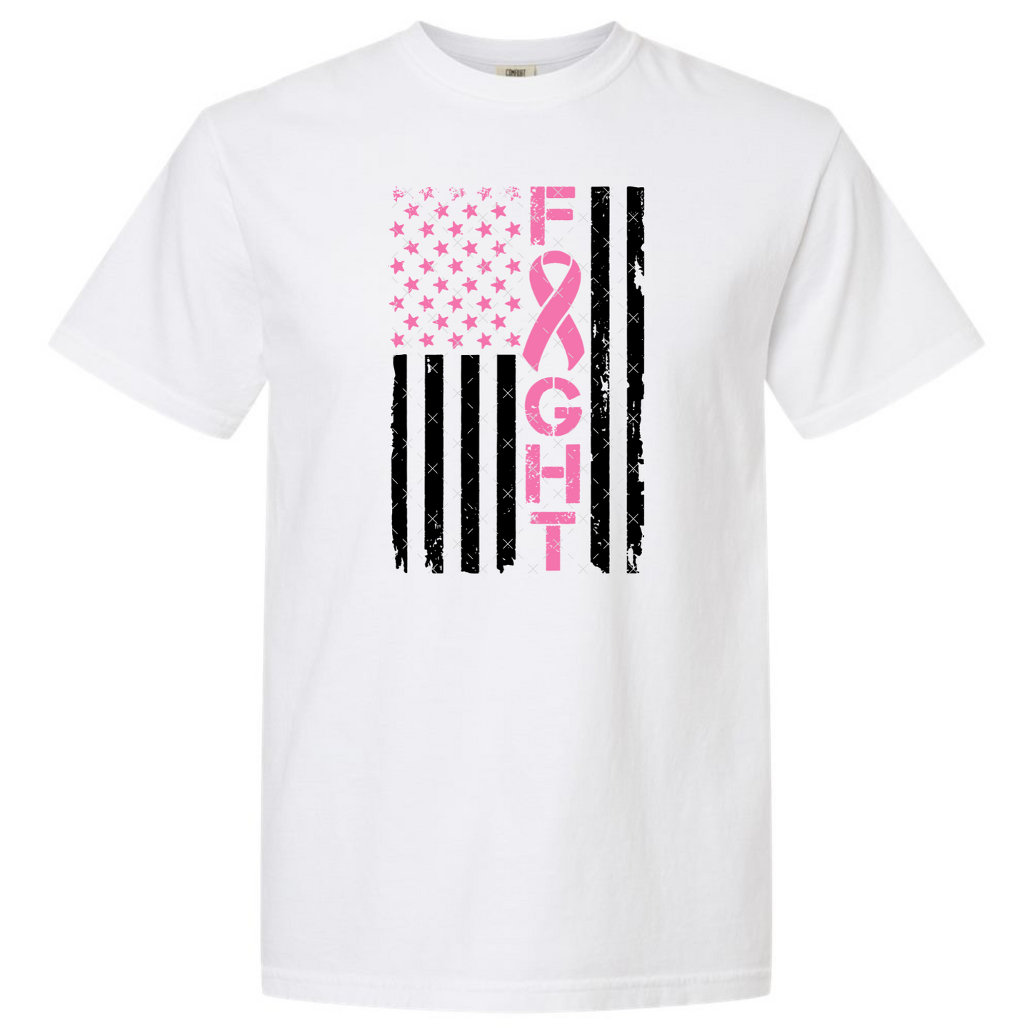 Fight Distressed Flag Tee