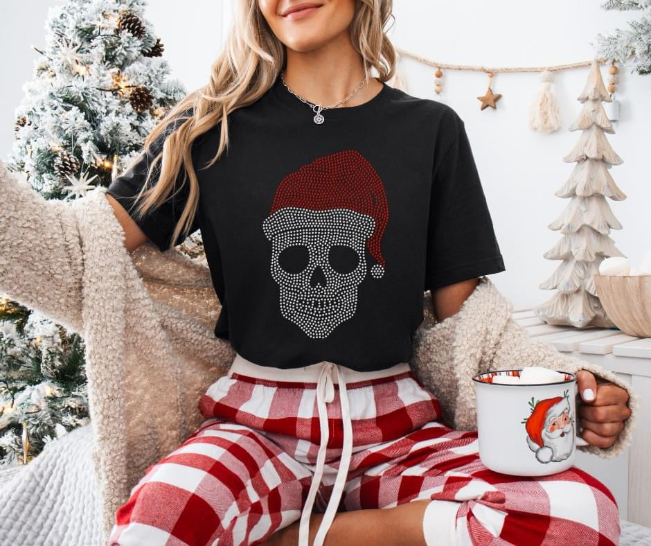 Christmas Skull Spangle Adult