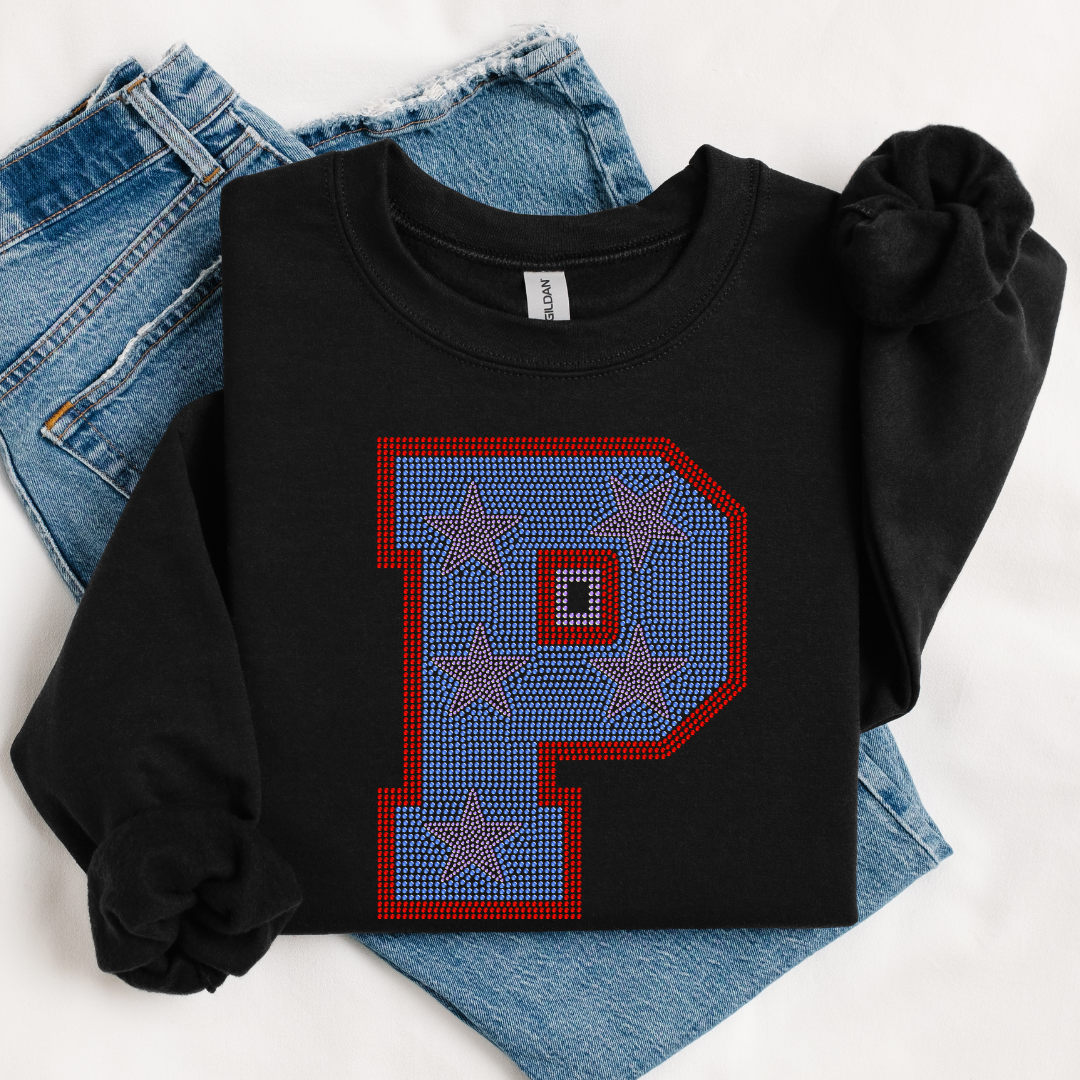 Patriots “P” Rhinestones Adult