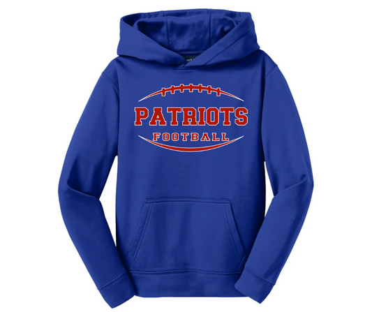 12u Patriots Football Dri-Wick Hoodie