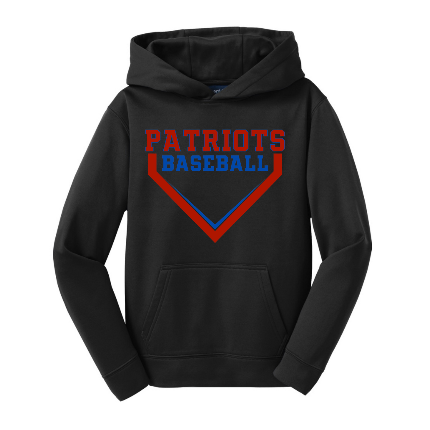 Patriots Home Plate Adult Dri-Wick Hoodie