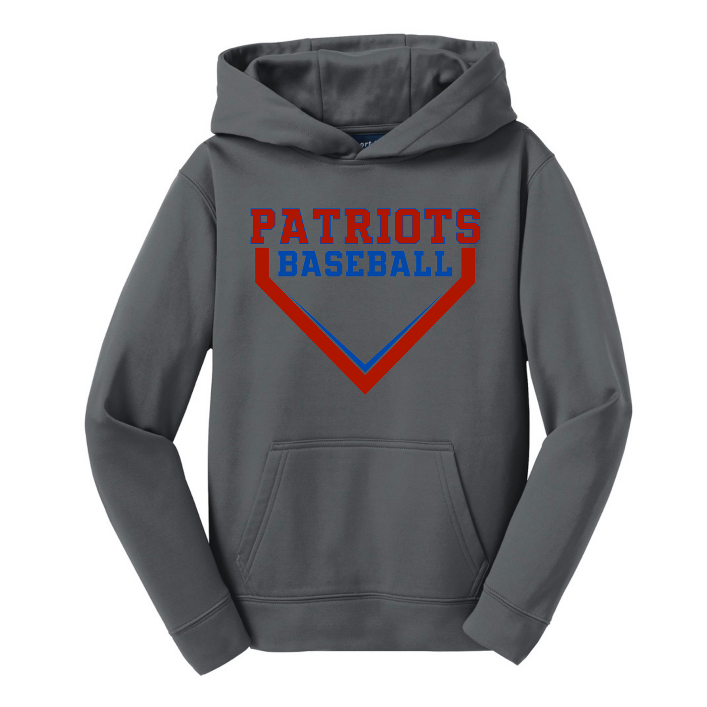 Patriots Home Plate Adult Dri-Wick Hoodie