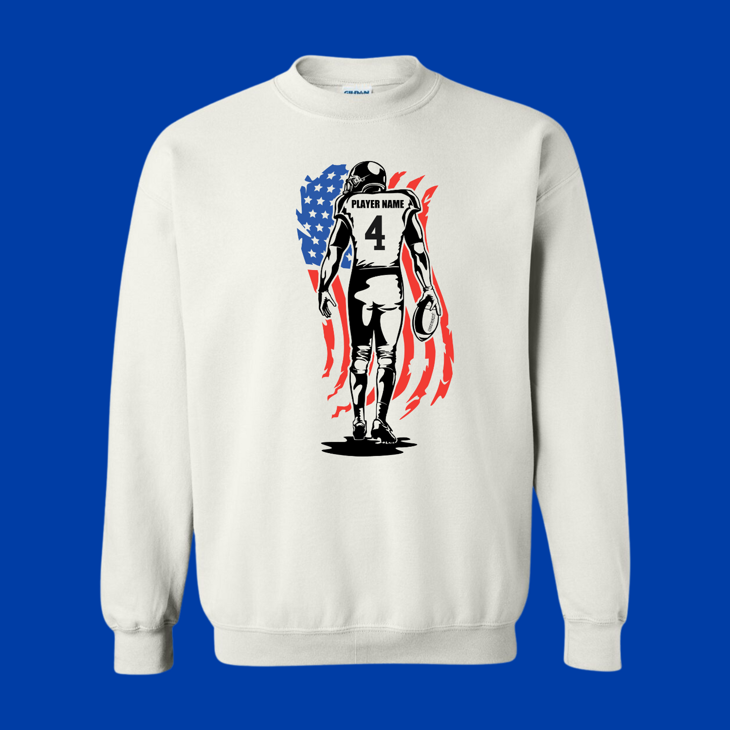 Football Player American Flag Sweatshirt