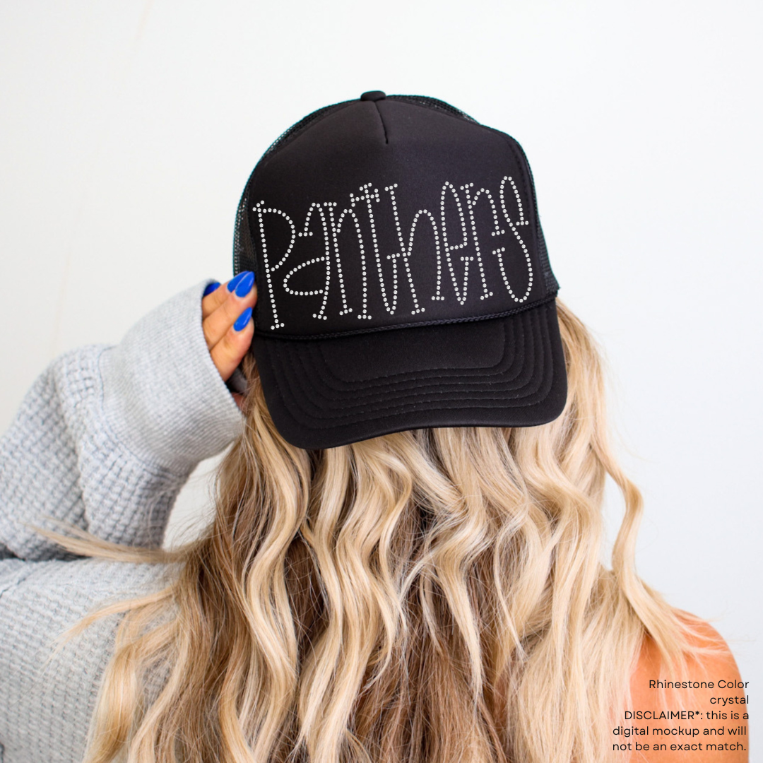 Panthers Rhinestone Trucker Hat