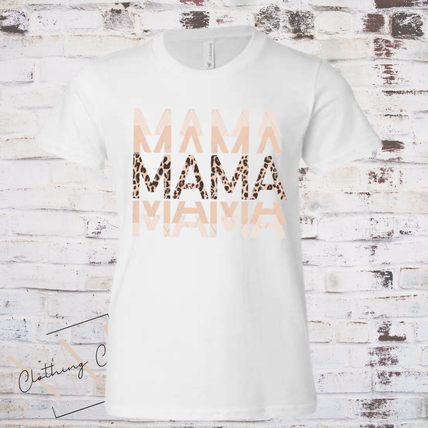 Mama Stacked Font Leopard