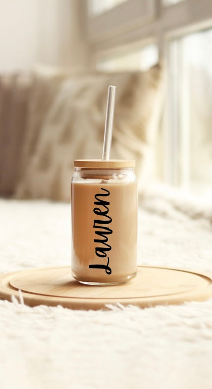 Custom Clear Glass Can