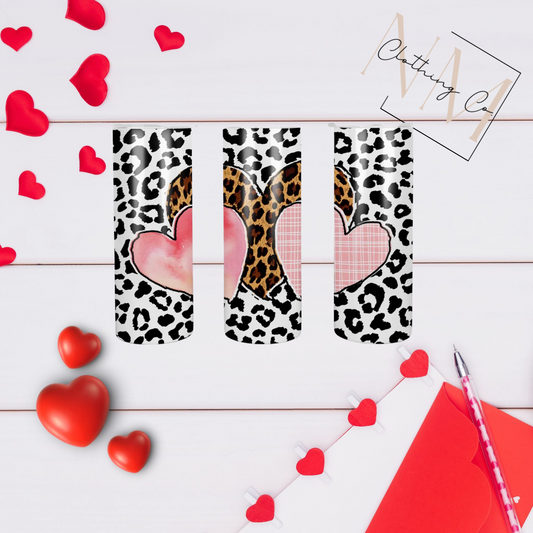 Three Hearts Leopard Tumbler